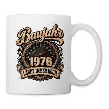 Baujahr 1976 Runder 50. Geburtstag 50 Jahre - Tasse - Weiß - Rechts