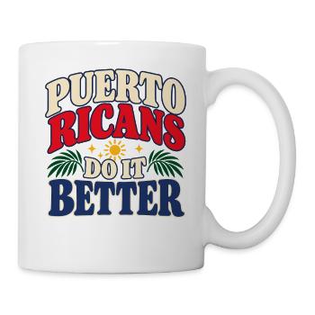 Puerto Rico Farben Rot Blau Weiß - Tasse - Weiß - Rechts