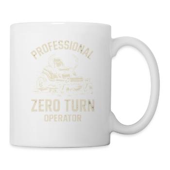 Professioneller Aufsitzmäher Fahrer Gartenbau - Tasse - Weiß - Rechts