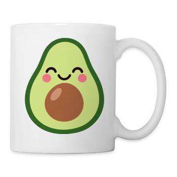 lächelnde Avocado - Tasse - Weiß - Rechts