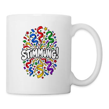 Stimmung! – Buntes Konfetti für Partyfans - Tasse - Weiß - Rechts