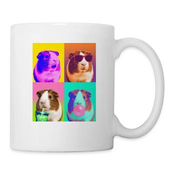 Meerschweinchen Meerschwein - Tasse - Weiß - Rechts