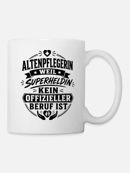 Altenpflegerin Superheldin - Tasse - Weiß