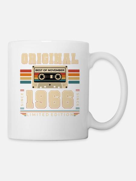 60. Geburtstag Geschenk Best of November 1966 - Tasse - Weiß