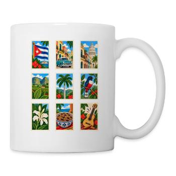 Kuba Briefmarken - Tasse - Weiß - Rechts