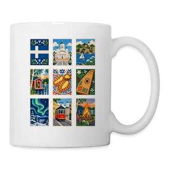 Finnland Briefmarken - Tasse - Weiß - Rechts