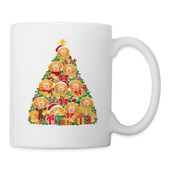 Hundebaum voller Santa-Hunde - Tasse - Weiß - Rechts