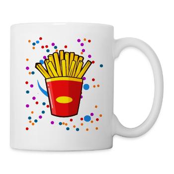 Frittenparty Konfetti - Tasse - Weiß - Rechts
