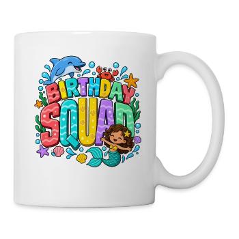 Geburtstagsgruppe Meerjungfrauenmädchen Herzlichen Glückwunsch zum Geburtstag - Tasse - Weiß - Rechts