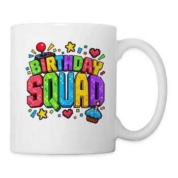 Birthday Squad Gaming Videospieler Gaming - Tasse - Weiß - Rechts