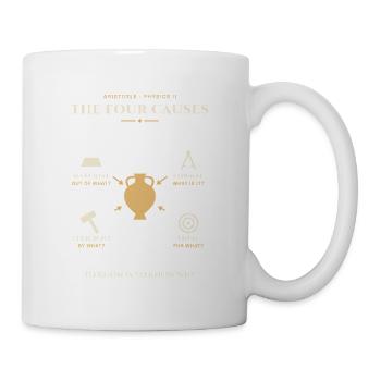 Aristoteles-Vier-Ursachen-Diagramm - Tasse - Weiß - Rechts