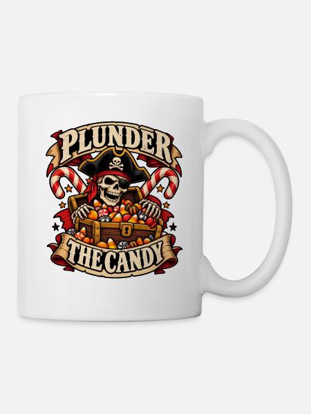 Plünderpirat Candy Schatz - Tasse - Weiß