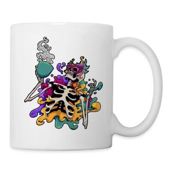 Skelett Mardi Gras - Tasse - Weiß - Rechts