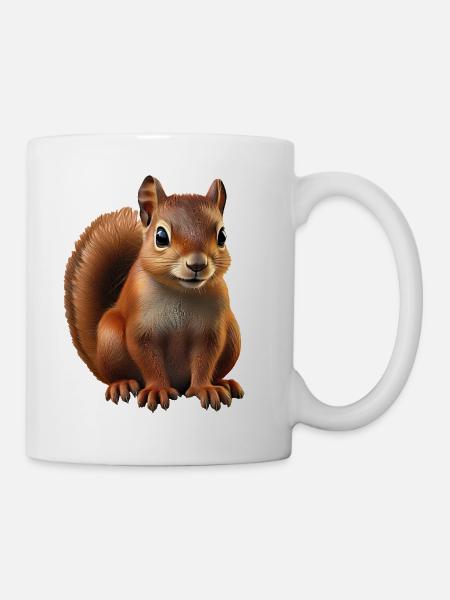 Eichhoernchen - Tasse - Weiß