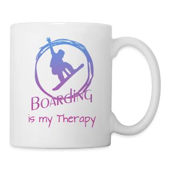 Boarding Therapie Silhouette - Tasse - Weiß - Rechts