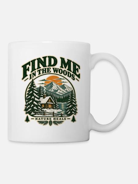 Finde mich im Wald - Tasse - Weiß