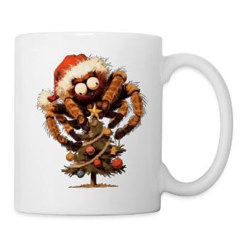 Spinnenweihnachtsheld mit Hut - Tasse - Weiß - Rechts