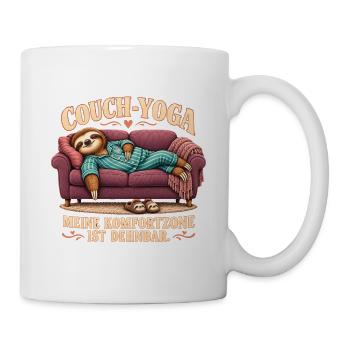 Couch-Yoga: Meine Komfortzone - Tasse - Weiß - Rechts