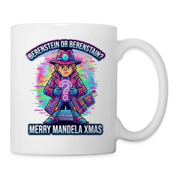 Mandela Xmas Neon Detective - Tasse - Weiß - Rechts