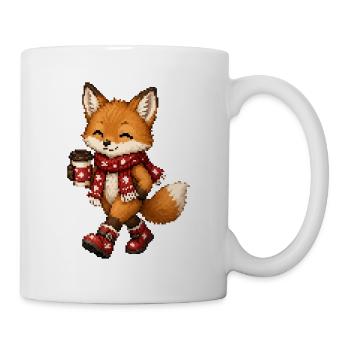 Fox Coffee Weihnachtsschal - Tasse - Weiß - Rechts