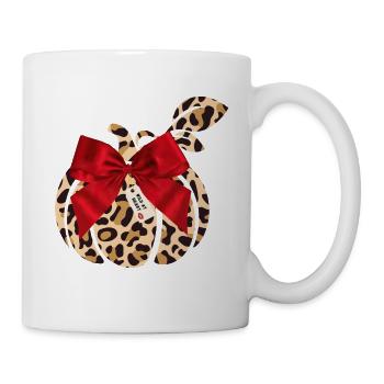 Leopardischer Schleifenlook Kürbis Wild at Heart - Tasse - Weiß - Rechts