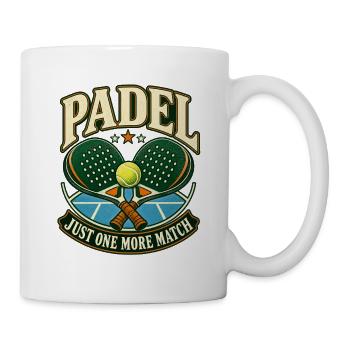 Padel Nur noch ein Match Retro-Schläger - Tasse - Weiß - Rechts