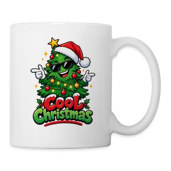 Cool Christmas – Lustiger Weihnachtsbaum - Tasse - Weiß - Rechts
