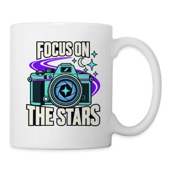 Focus on the Stars: Nachtfotografie - Tasse - Weiß - Rechts