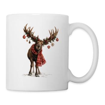 Weihnachtsrentier-Nordische Winterdesign - Tasse - Weiß - Rechts