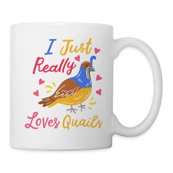 Wachtel Spruch Humor - Tasse - Weiß - Rechts