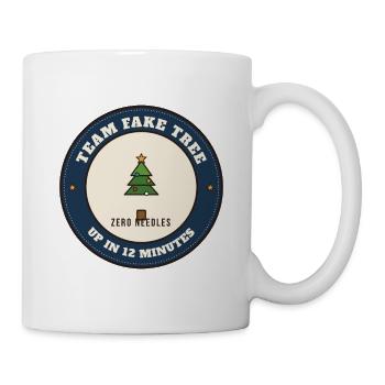 Team Fake Tree: In 12 Minuten wieder - Tasse - Weiß - Rechts