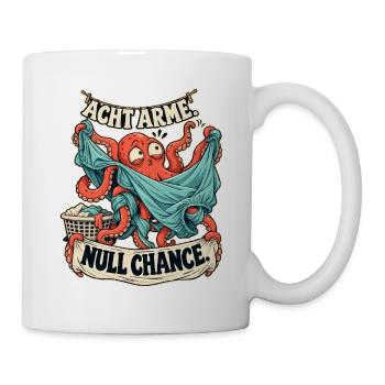 Krake gegen Spannbettlaken - Tasse - Weiß - Rechts