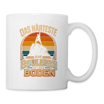 Härteste am Bouldern ist der Boden - Tasse - Weiß - Rechts