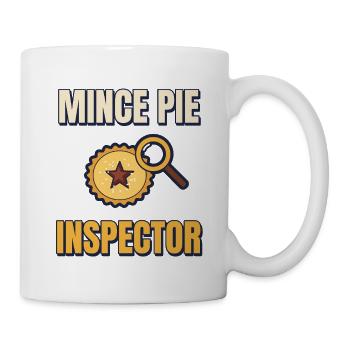Mince Pie Inspector Lustiges britisches Weihnachten - Tasse - Weiß - Rechts