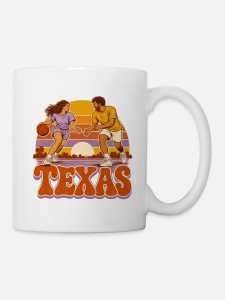 Texas Abendrot Ballduo - Tasse - Weiß