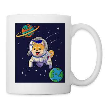 Shiba Inu Astronaut - Tasse - Weiß - Rechts