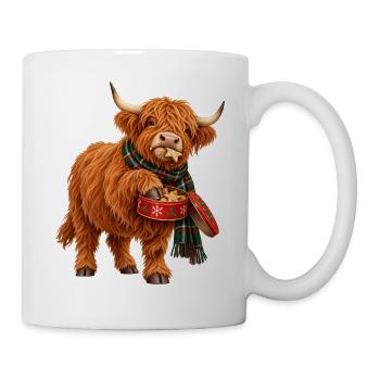Hochlandrind Weihnachtsplätzchen Highland Cow - Tasse - Weiß - Rechts