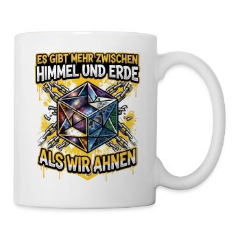 HimmelErde Kosmischer Würfel - Tasse - Weiß - Rechts