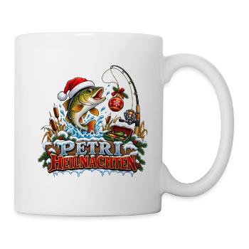 Petri Heilnacht Weihnachtsangeln - Tasse - Weiß - Rechts