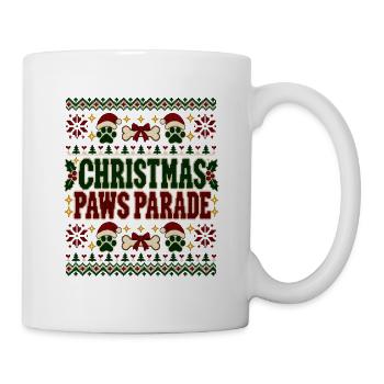 Christmas Paws Parade Pattern - Tasse - Weiß - Rechts