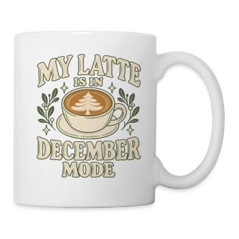 Weihnachtskaffee mit Tannenbaum im Milchschaum - Tasse - Weiß - Rechts