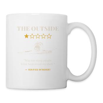 DER AUSSEN, ein Stern - Tasse - Weiß - Rechts