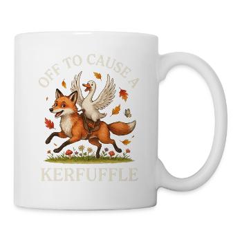 Off To Cause A Kerfuffle Gans reitet Fuchs - Tasse - Weiß - Rechts