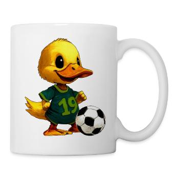 Entchen Fussballer - Tasse - Weiß - Rechts