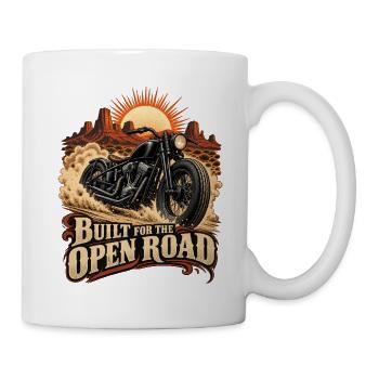 RobVibe Motorrad Built for the Open Road - Tasse - Weiß - Rechts
