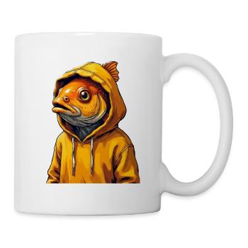 Goldfisch Hoodie Porträt - Tasse - Weiß - Rechts