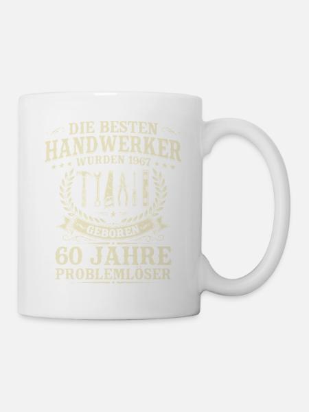 Jahrgang 1967 Bester Handwerker 60. Geburtstag - Tasse - Weiß