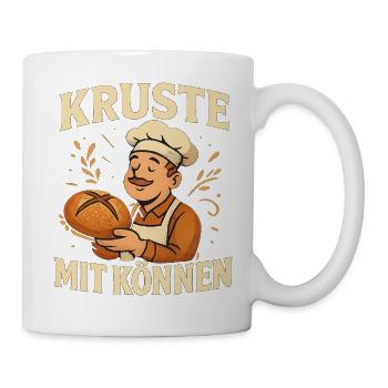 Geschenk für Hobbybäcker nach dem ersten Sauerteig - Tasse - Weiß - Rechts