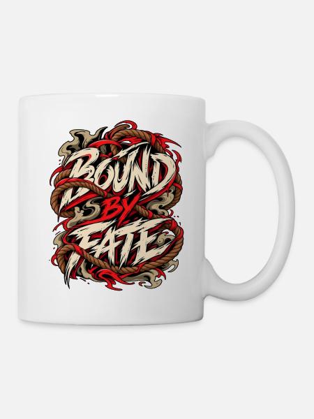Bound by Fate: Kordelgrafik - Tasse - Weiß