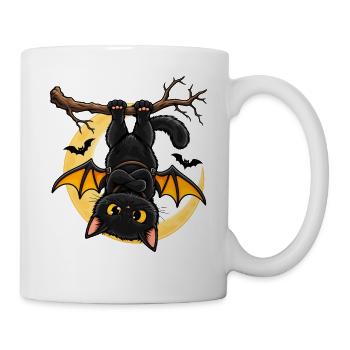 Mondscheinfledermaus am Ast - Tasse - Weiß - Rechts